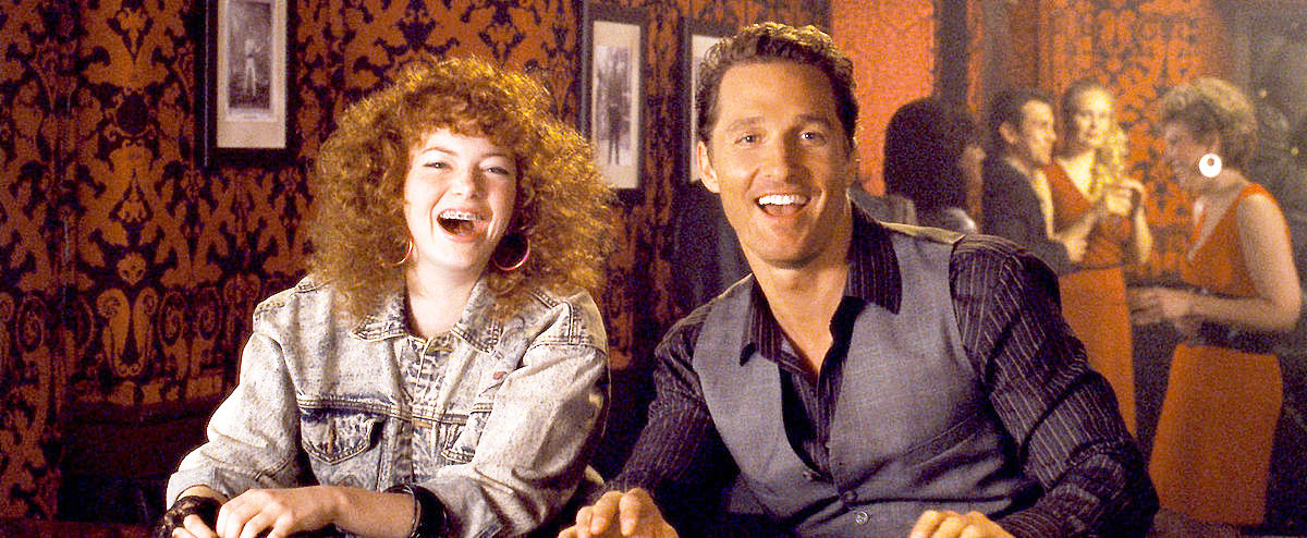 Emma Stone stars as Allison Vandermeersh and Matthew McConaughey stars as Connor in New Line Cinema's Ghosts of Girlfriends Past (2009)