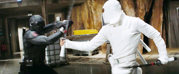 Ray Park stars as Snake Eyes and Lee Byung-hun stars as Storm Shadow in Paramount Pictures' G.I. Joe: Rise of Cobra (2009)