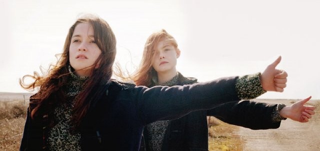 Alice Englert stars as Rosa and Elle Fanning stars as Ginger in A24's Ginger and Rosa (2013)