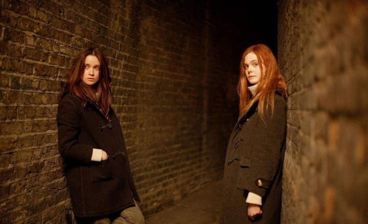 Alice Englert stars as Rosa and Elle Fanning stars as Ginger in A24's Ginger and Rosa (2013)