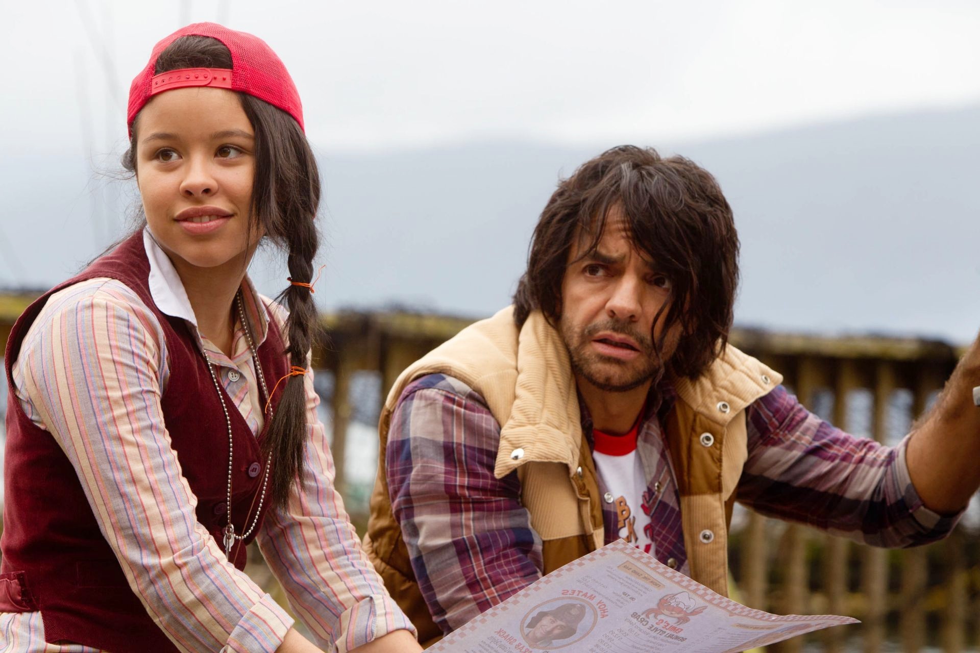 Cierra Ramirez stars as Ansiedad and Eugenio Derbez stars as Mission Impossible in Pantelion Films' Girl in Progress (2012). Photo credit by Bob Akester.
