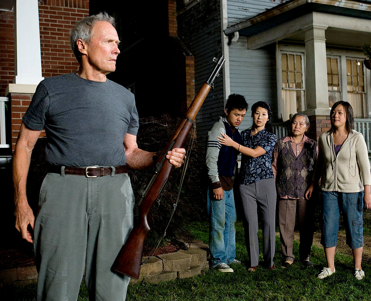 Clint Eastwood, Bee Vang, Brooke Chia Thao, Chee Thao and Ahney Her in Warner Bros. Pictures' Gran Torino (2008)