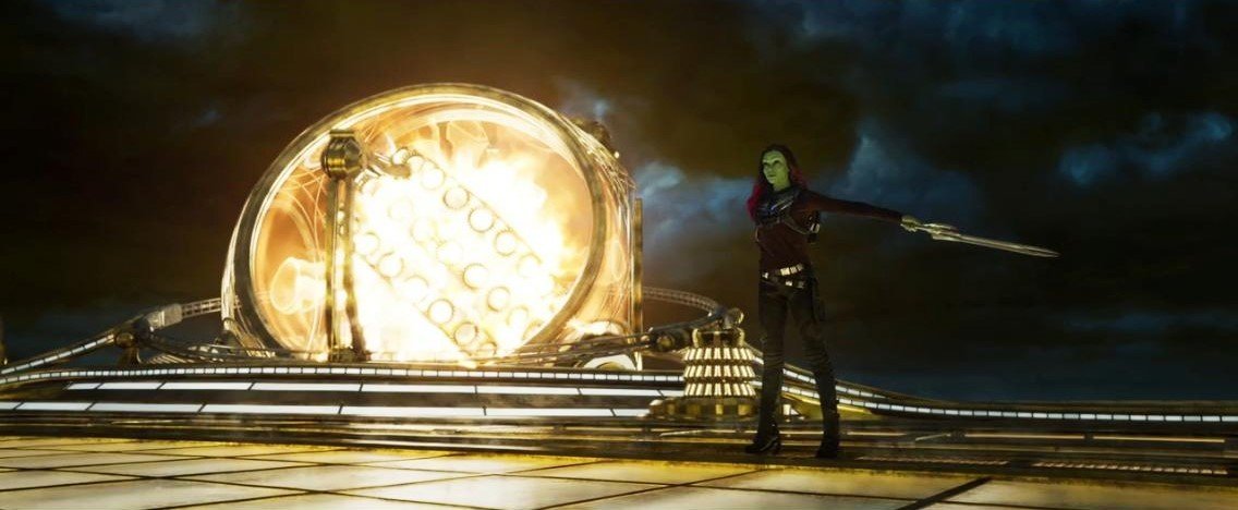 Zoe Saldana stars as Gamora in Walt Disney Pictures' Guardians of the Galaxy Vol. 2 (2017)