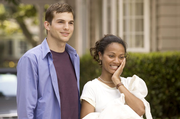 Ashton Kutcher and Zoe Saldana in Columbia Pictures' 