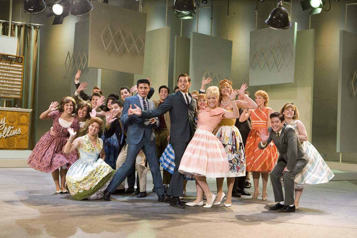 Zac Efron, Brittany Snow and James Marsden in New Line Cinema's Hairspray (2007)