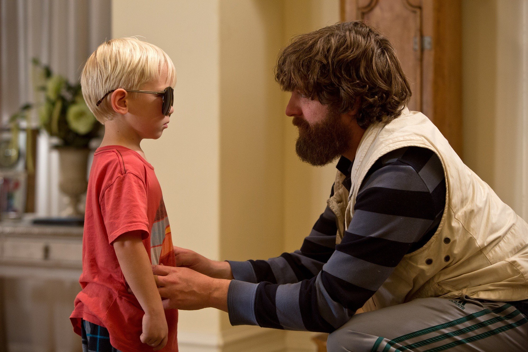 Grant Holmquist and Zach Galifianakis (stars as Alan) in Warner Bros. Pictures' The Hangover Part III (2013)