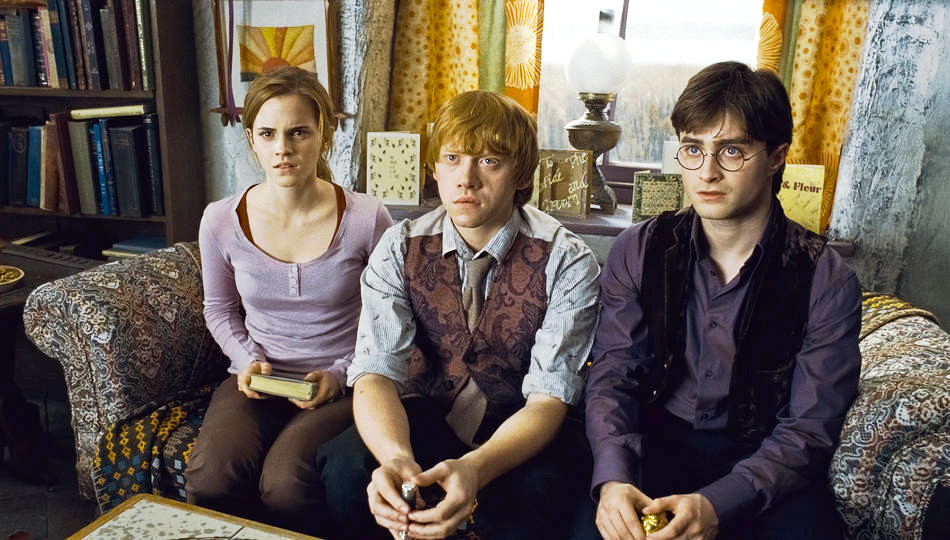 Emma Watson, Rupert Grint and Daniel Radcliffe in Warner Bros. Pictures' Harry Potter and the Deathly Hallows: Part I (2010)