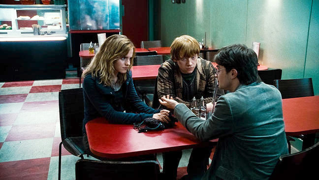 Emma Watson, Rupert Grint and Daniel Radcliffe in Warner Bros. Pictures' Harry Potter and the Deathly Hallows: Part I (2010)