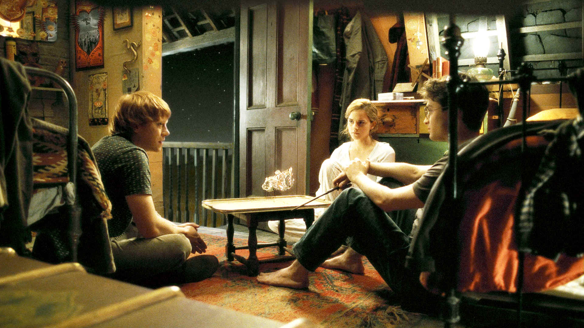 Rupert Grint, Emma Watson and Daniel Radcliffe in Warner Bros' Harry Potter and the Half-Blood Prince (2009)
