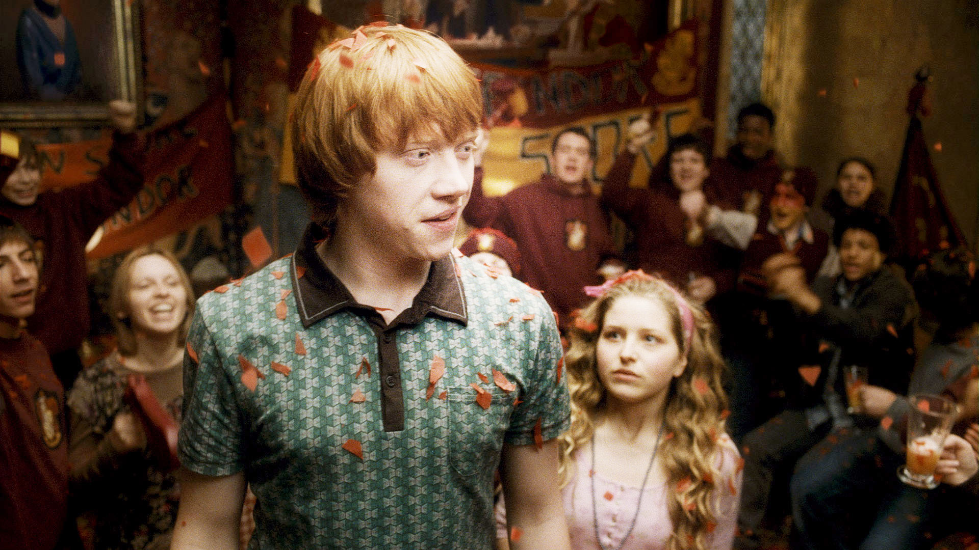 Rupert Grint stars as Ron Weasley and Jessie Cave stars as Lavender Brown in Warner Bros Pictures' Harry Potter and the Half-Blood Prince (2009)
