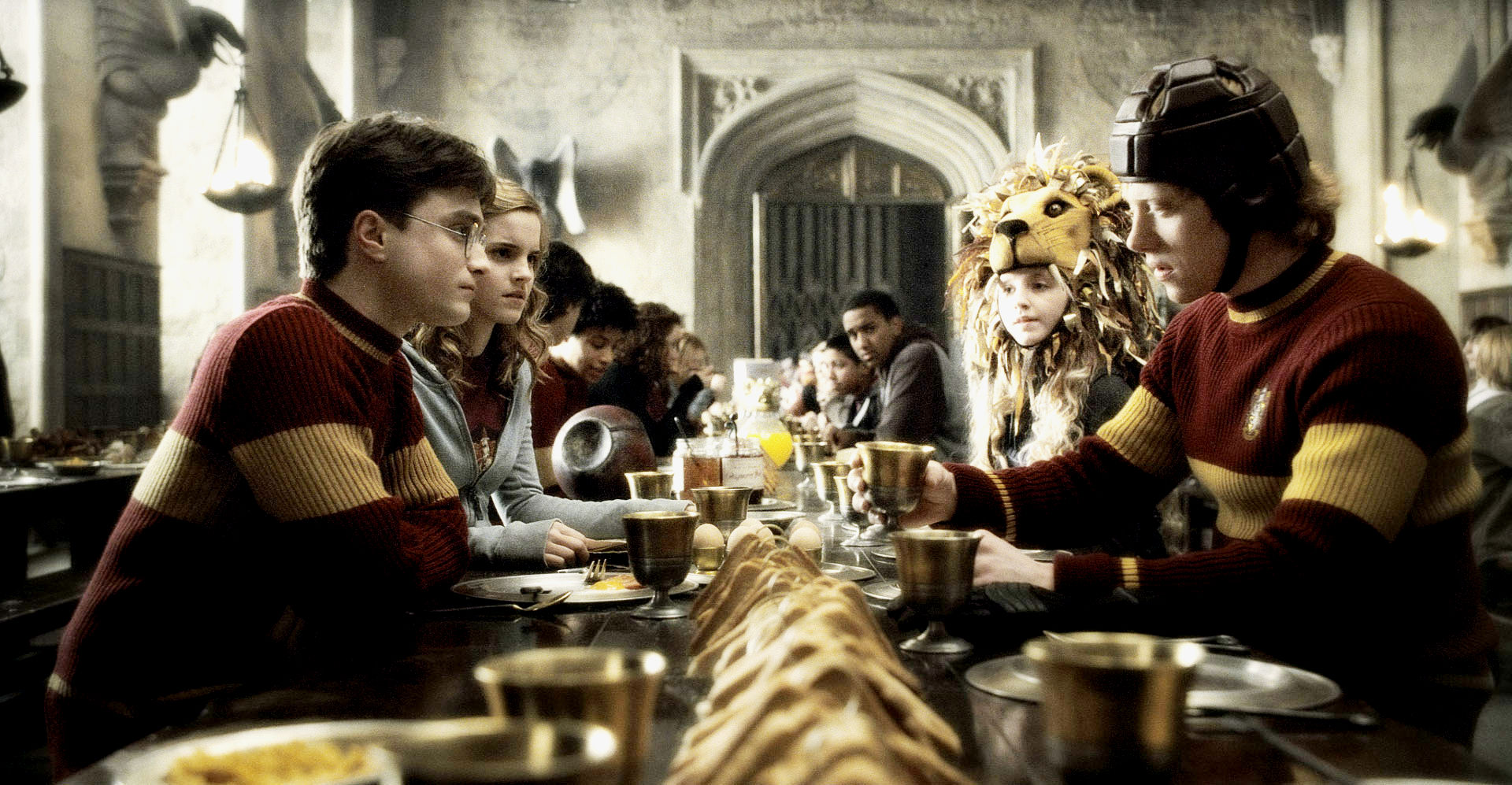 Daniel Radcliffe, Emma Watson, Evanna Lynch and Rupert Grint in Warner Bros Pictures' Harry Potter and the Half-Blood Prince (2009)
