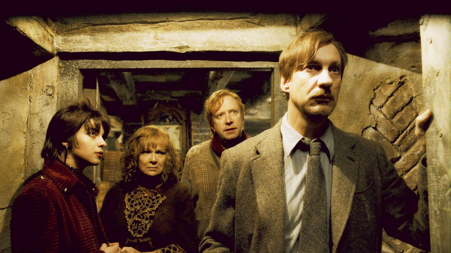 Natalia Tena, Julie Walters, Mark Williams and David Thewlis in Warner Bros Pictures' Harry Potter and the Half-Blood Prince (2009)