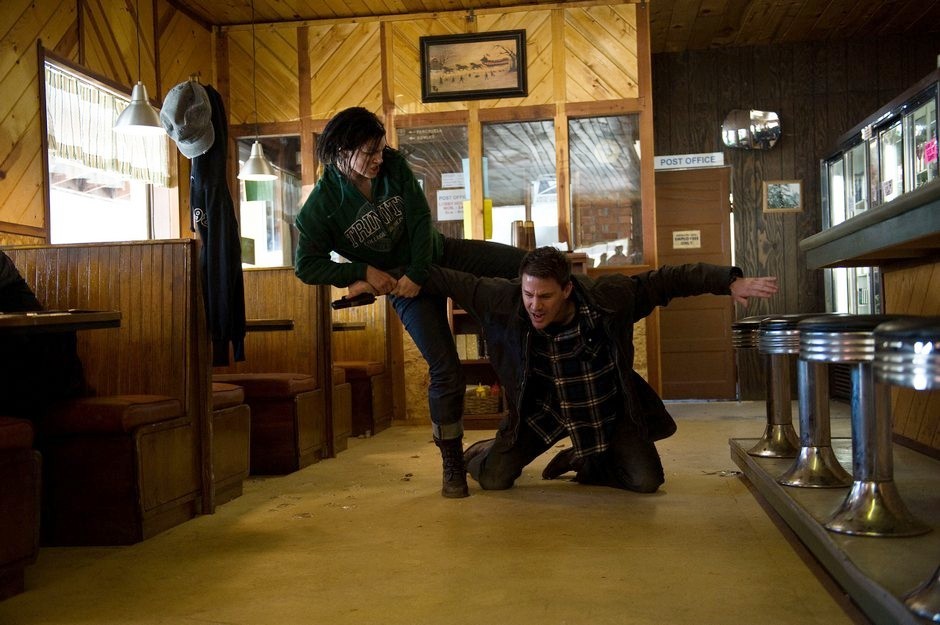 Gina Carano stars as Mallory Kane and Channing Tatum stars as Aaron in Relativity Media's Haywire (2012)