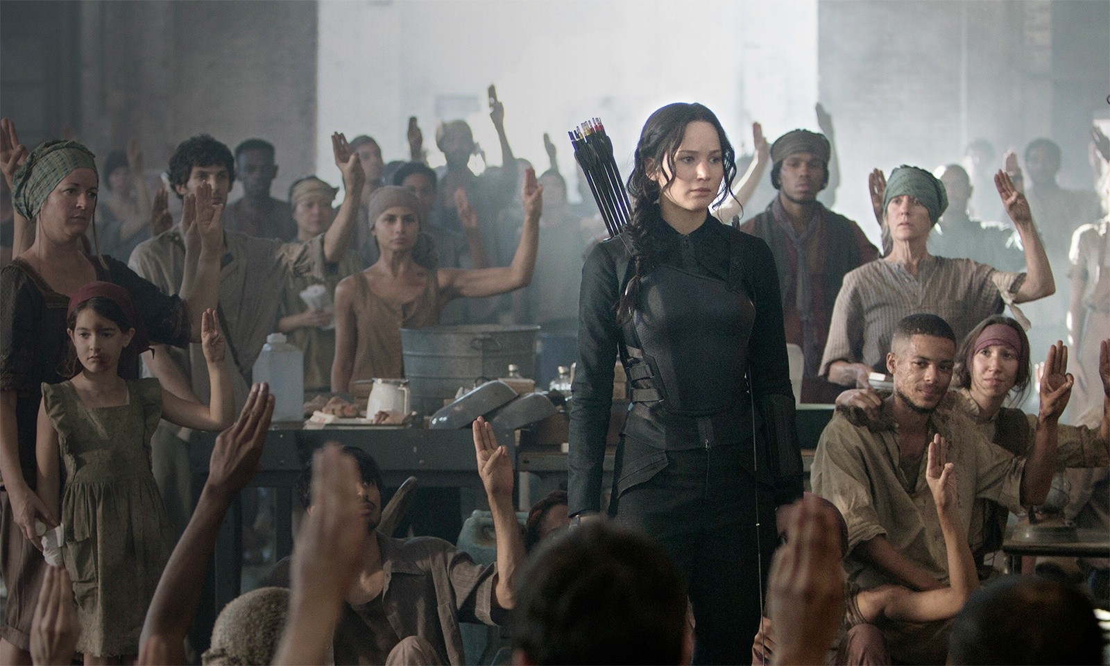 Jennifer Lawrence stars as Katniss Everdeen in Lionsgate Films' The Hunger Games: Mockingjay, Part 1 (2014)