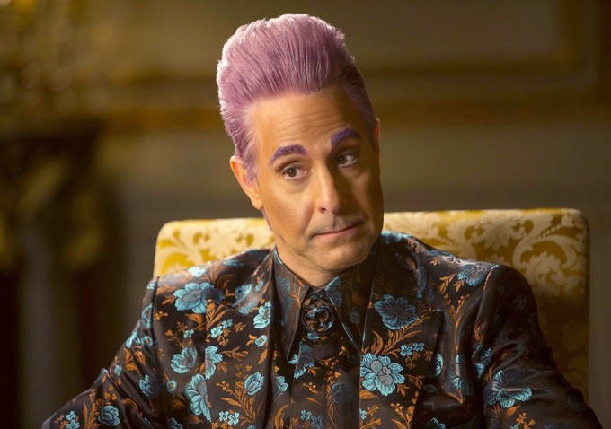 Stanley Tucci stars as Caesar Flickerman in Lionsgate Films' The Hunger Games: Mockingjay, Part 1 (2014)