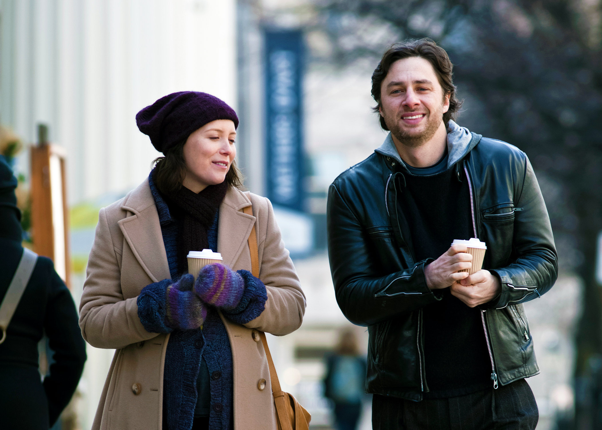 Isabelle Blais stars as Nathalie and Zach Braff stars as Henry Welles in Tribeca Film's The High Cost of Living (2011)