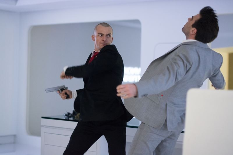 Rupert Friend stars as Agent 47 and Zachary Quinto stars as John Smith in 20th Century Fox's Hitman: Agent 47 (2015)