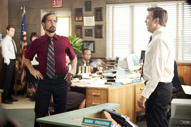 Colin Farrell stars as Bobby Pellitt and Jason Sudeikis stars as Kurt Buckman in Warner Bros. Pictures' Horrible Bosses (2011)