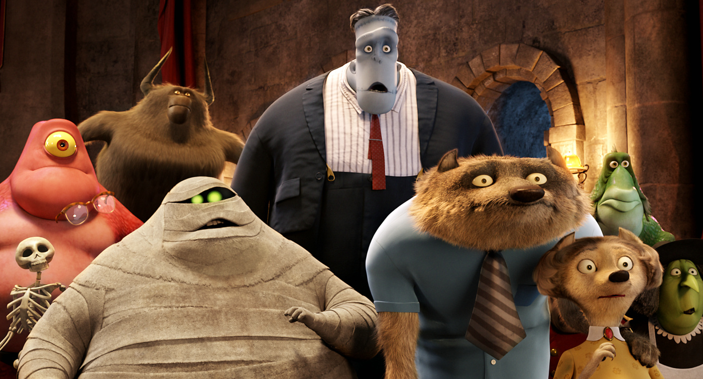 Griffin the Invisible Man, Murray the Mummy, Frankenstein, Wayne and Wanda from Columbia Pictures' Hotel Transylvania (2012)