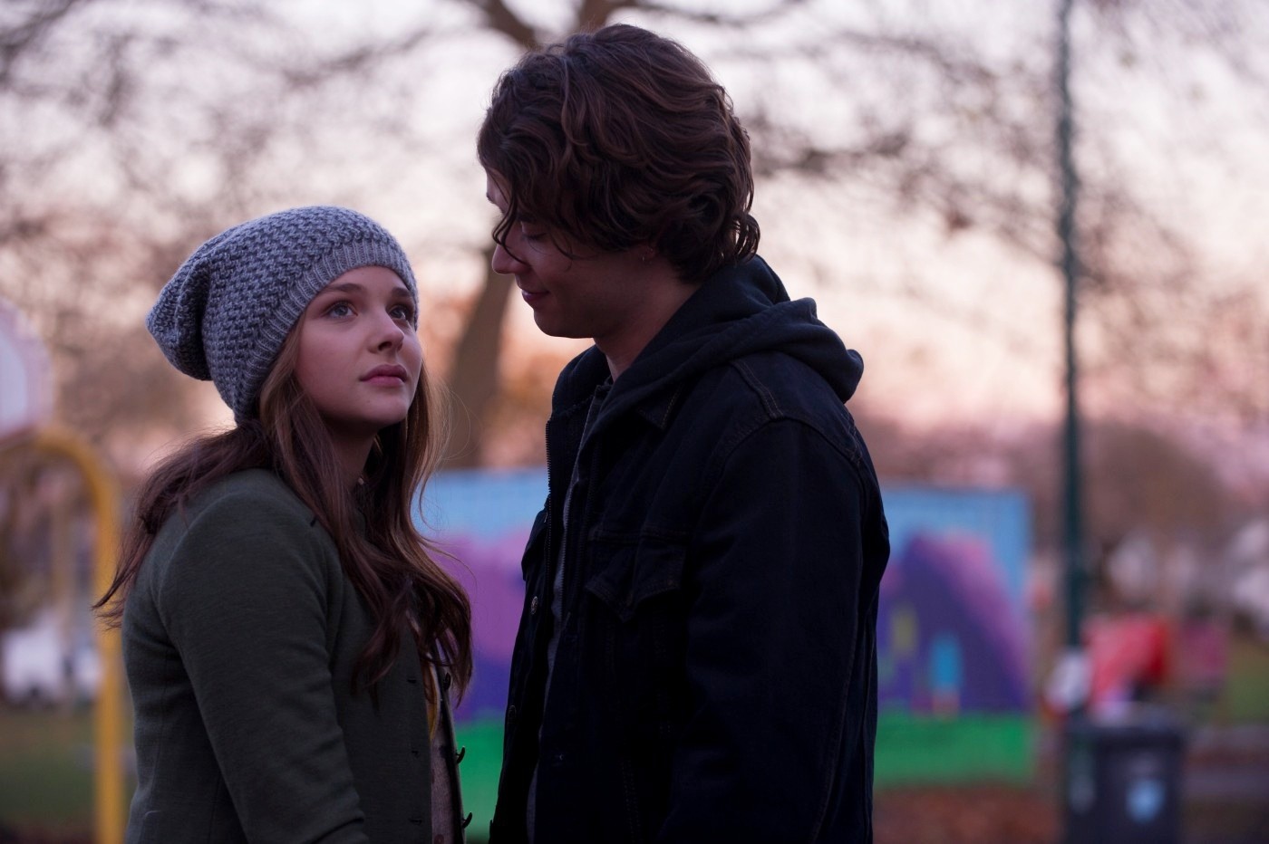 Chloe Moretz stars as Mia Hall and Jamie Blackley stars as Adam in Warner Bros. Pictures' If I Stay (2014)