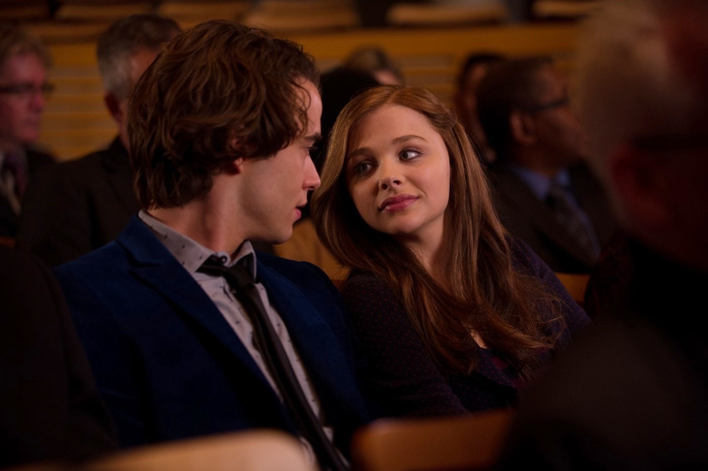 Jamie Blackley stars as Adam and Chloe Moretz stars as Mia Hall in Warner Bros. Pictures' If I Stay (2014)
