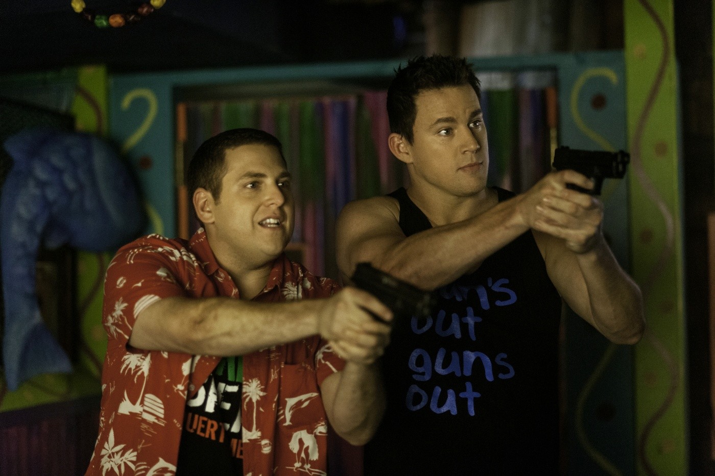 Jonah Hill stars as Schmidt and Channing Tatum stars as Jenko in Columbia Pictures' 22 Jump Street (2014)