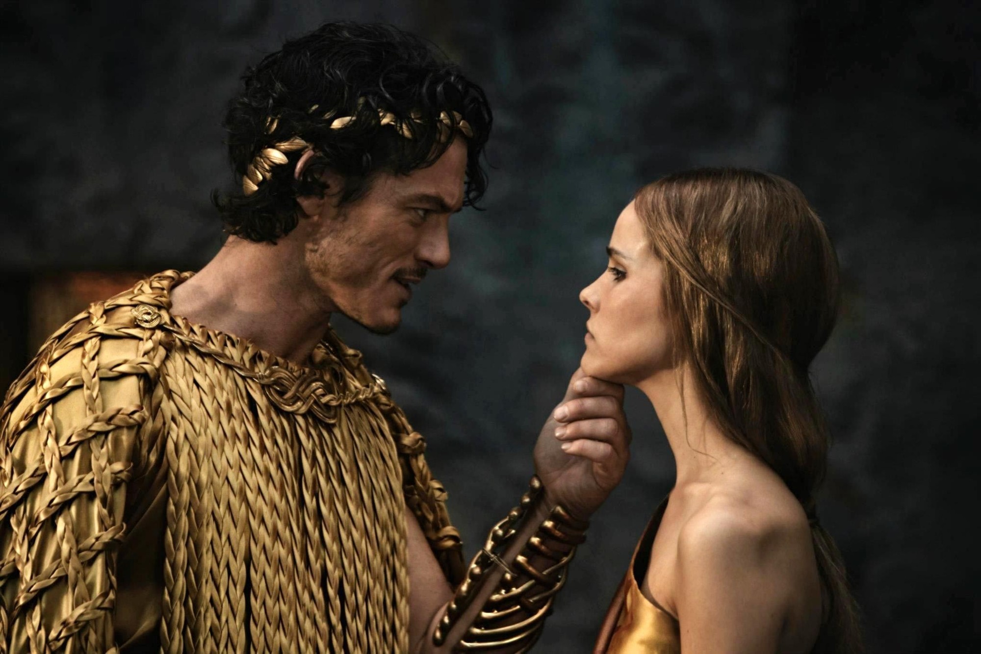 Luke Evans stars as Zeus and Isabel Lucas stars as Athena in Relativity Media's Immortals (2011)