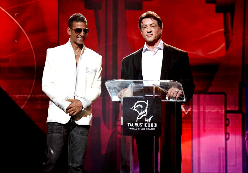 Akshay Kumar (Viraj Shergill) and Sylvester Stallone in Eros International's Incredible Love (2009)