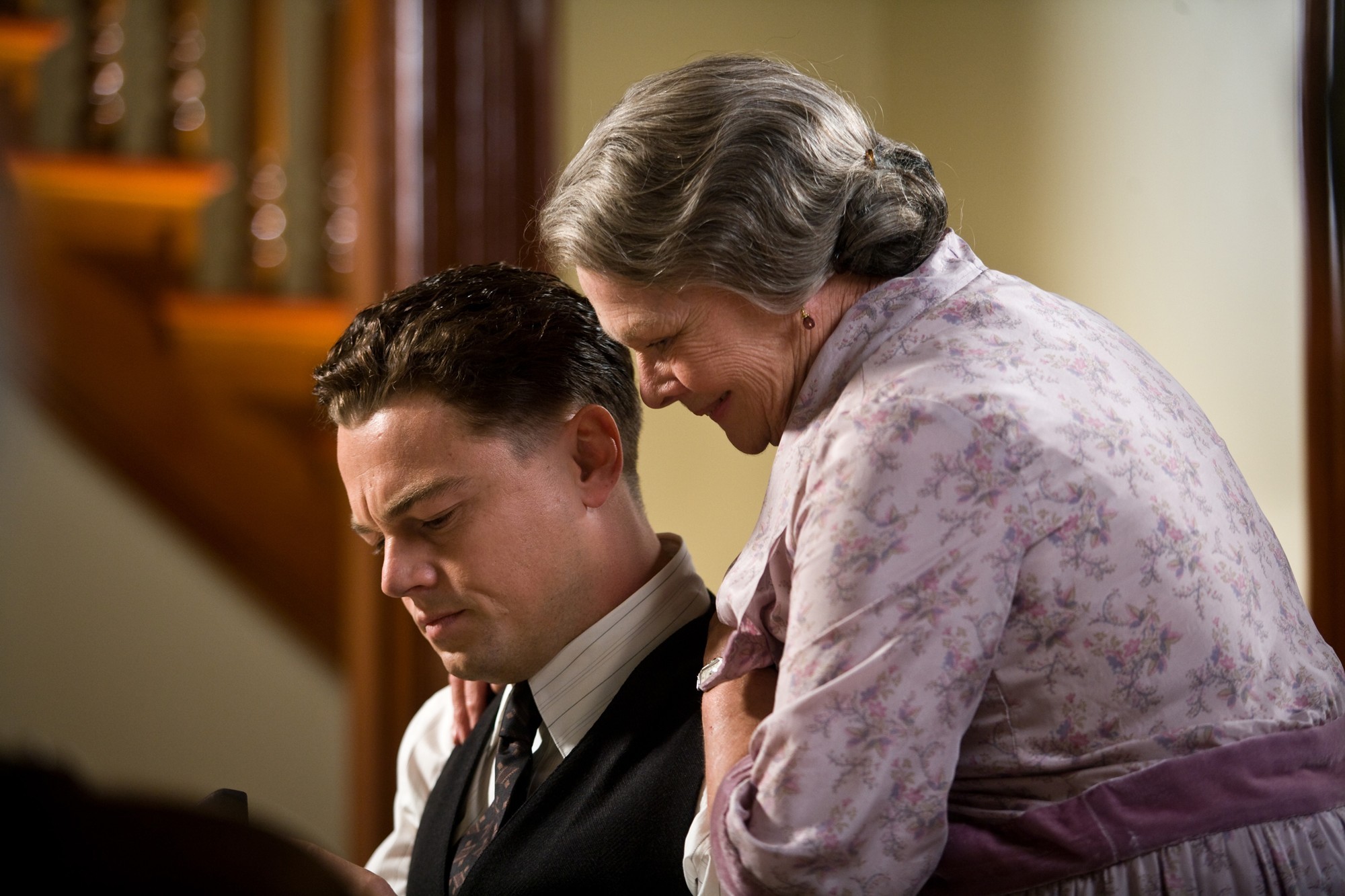 Leonardo DiCaprio stars as J. Edgar Hoover and Judi Dench stars as Anne Marie Hoover in Warner Bros. Pictures' J. Edgar (2011)