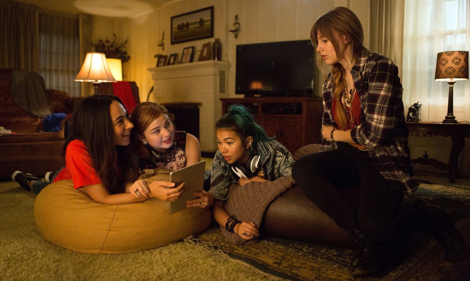 Aurora Perrineau, Stefanie Scott, Hayley Kiyoko and Aubrey Peeples in Universal Pictures' Jem and the Holograms (2015)