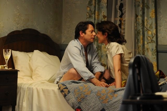 Mathieu Amalric stars as Georges Devereux and Gina McKee stars as Madeleine in IFC Films' Jimmy P. (2014)