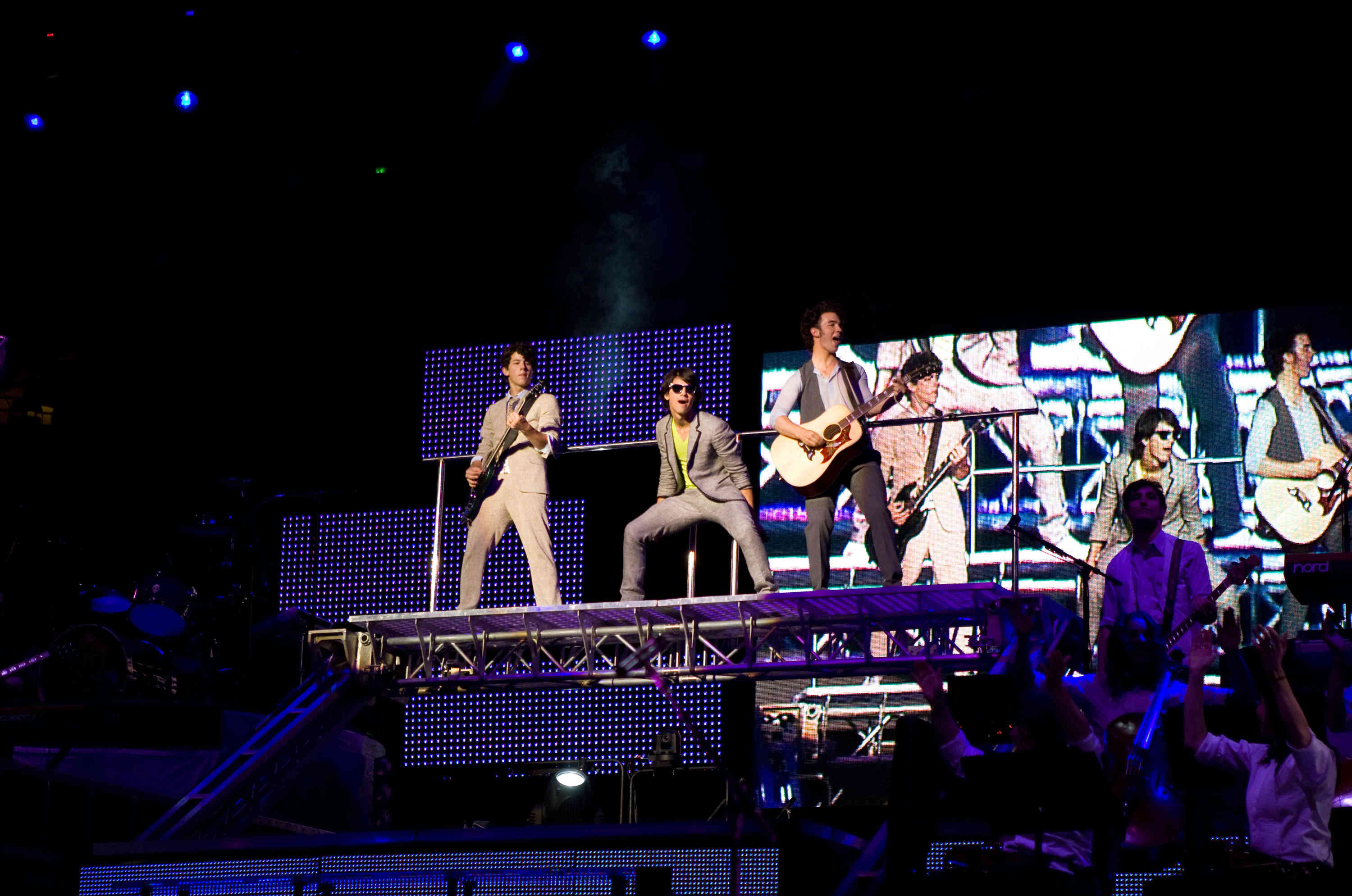 Nick Jonas, Joe Jonas and Kevin Jonas in Walt Disney Pictures' Jonas Brothers: The 3D Concert Experience (2009)