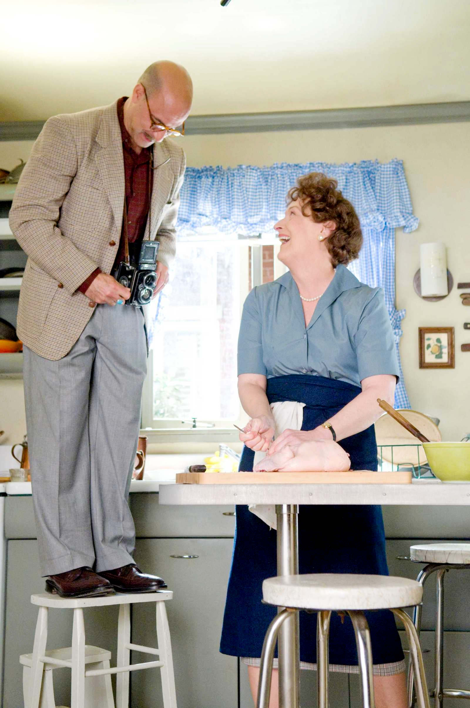Stanley Tucci stars as Paul Child and Meryl Streep stars as Julia Child in Columbia Pictures' Julie & Julia (2009)