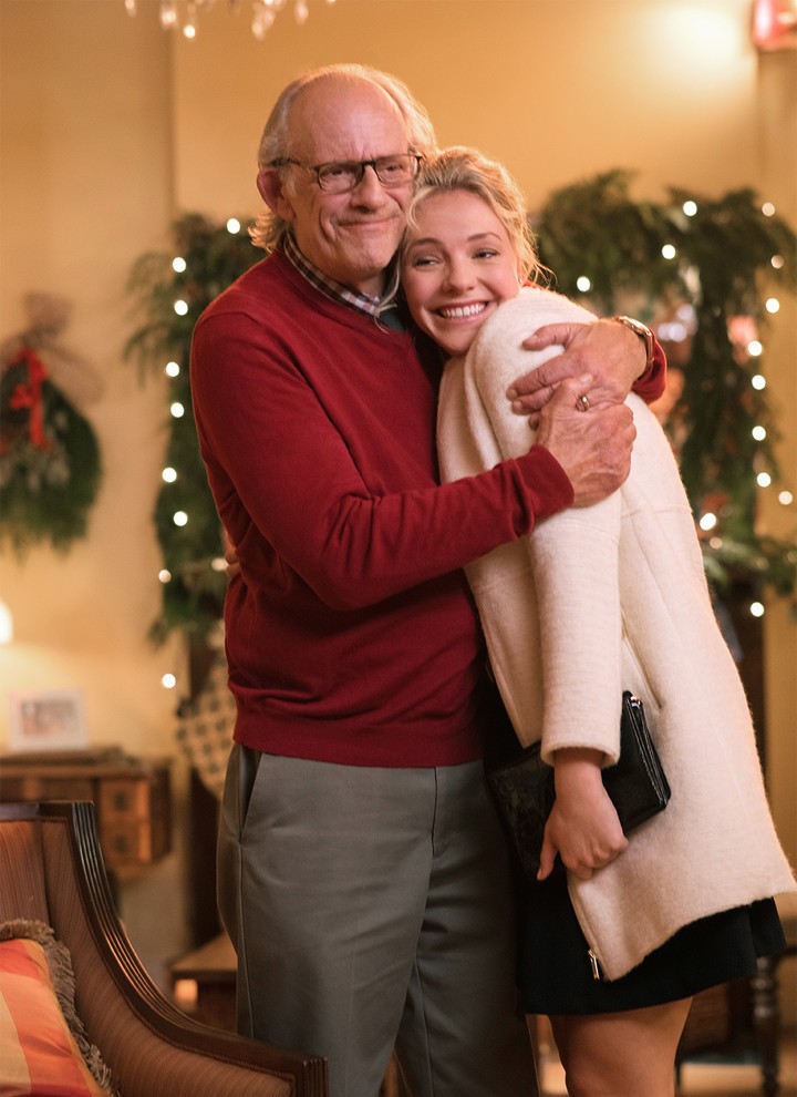 Christopher Lloyd stars as Grandpa Bob and Eloise Mumford stars as Lindsay Rogers in Hallmark Channel's Just in Time for Christmas (2015)