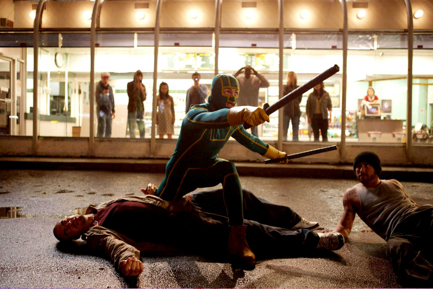 Aaron Johnson stars as Dave Lizewski/Kick-Ass in Lionsgate Films' Kick-Ass (2010)