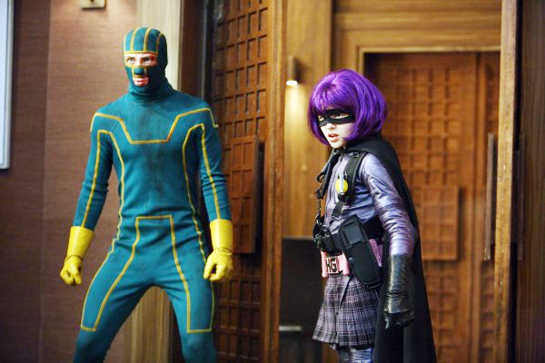 Aaron Johnson stars as Dave Lizewski/Kick-Ass and Chloe Moretz stars as Hit Girl/Mindy Macready in Lionsgate Films' Kick-Ass (2010)