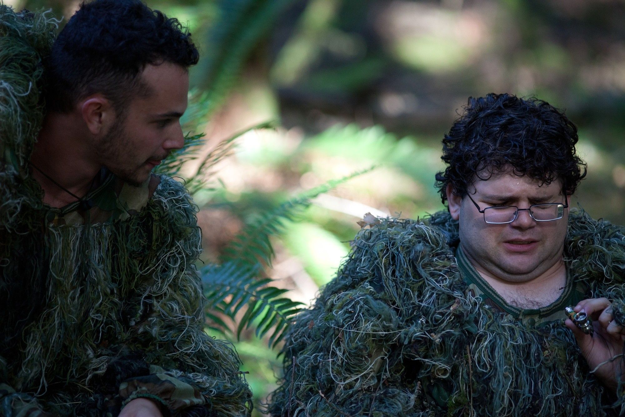 Corey Large stars as Giovanni Mendiola and Jonathan Daniel Brown stars as Nate Norman in Well Go USA's Kid Cannabis (2014)