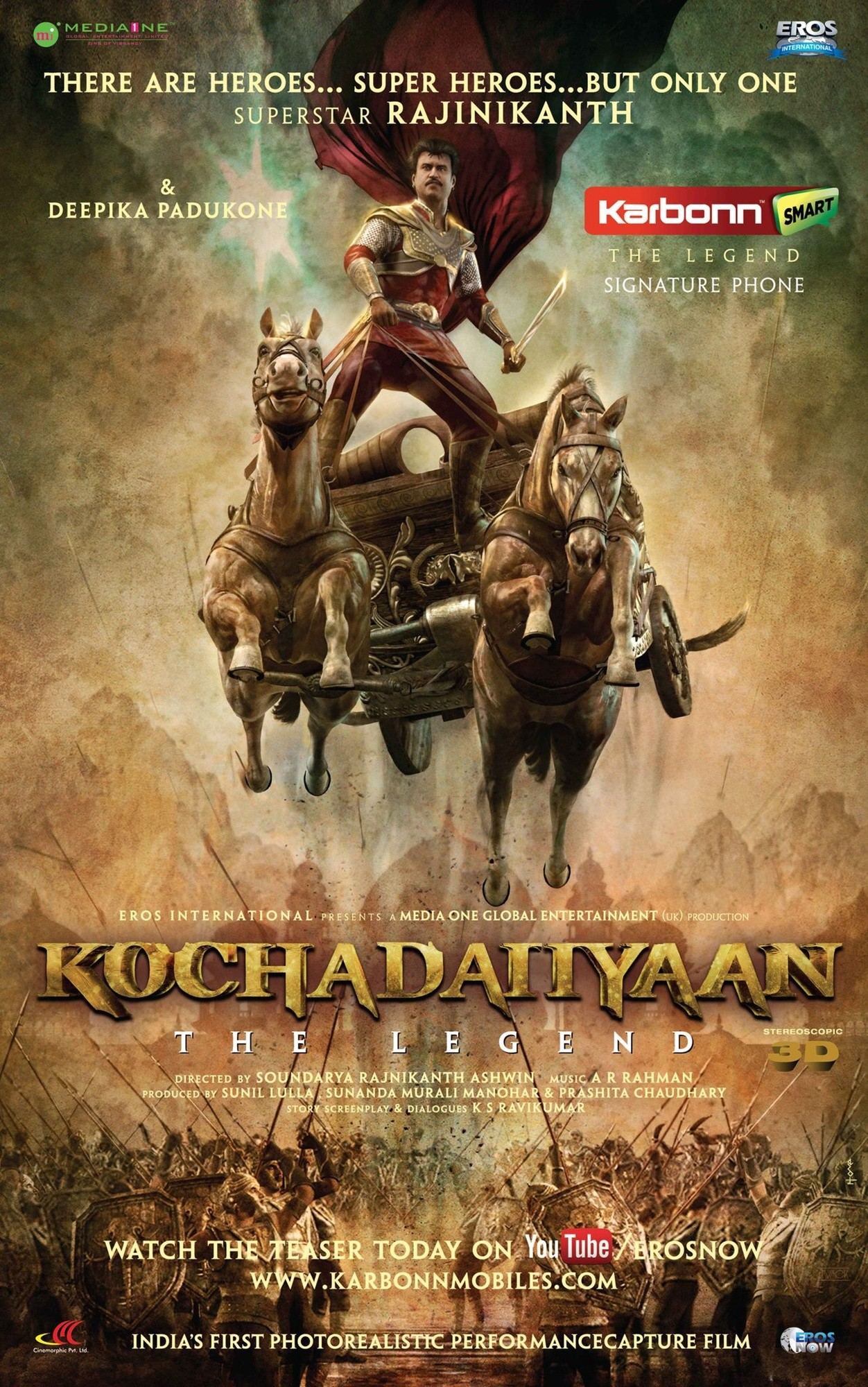 Poster of Eros International's Kochadaiiyaan (2014)