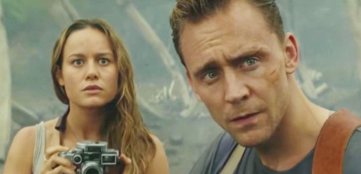 Brie Larson stars as Mason Weaver and Tom Hiddleston stars as James Conrad in Warner Bros. Pictures' Kong: Skull Island (2017)