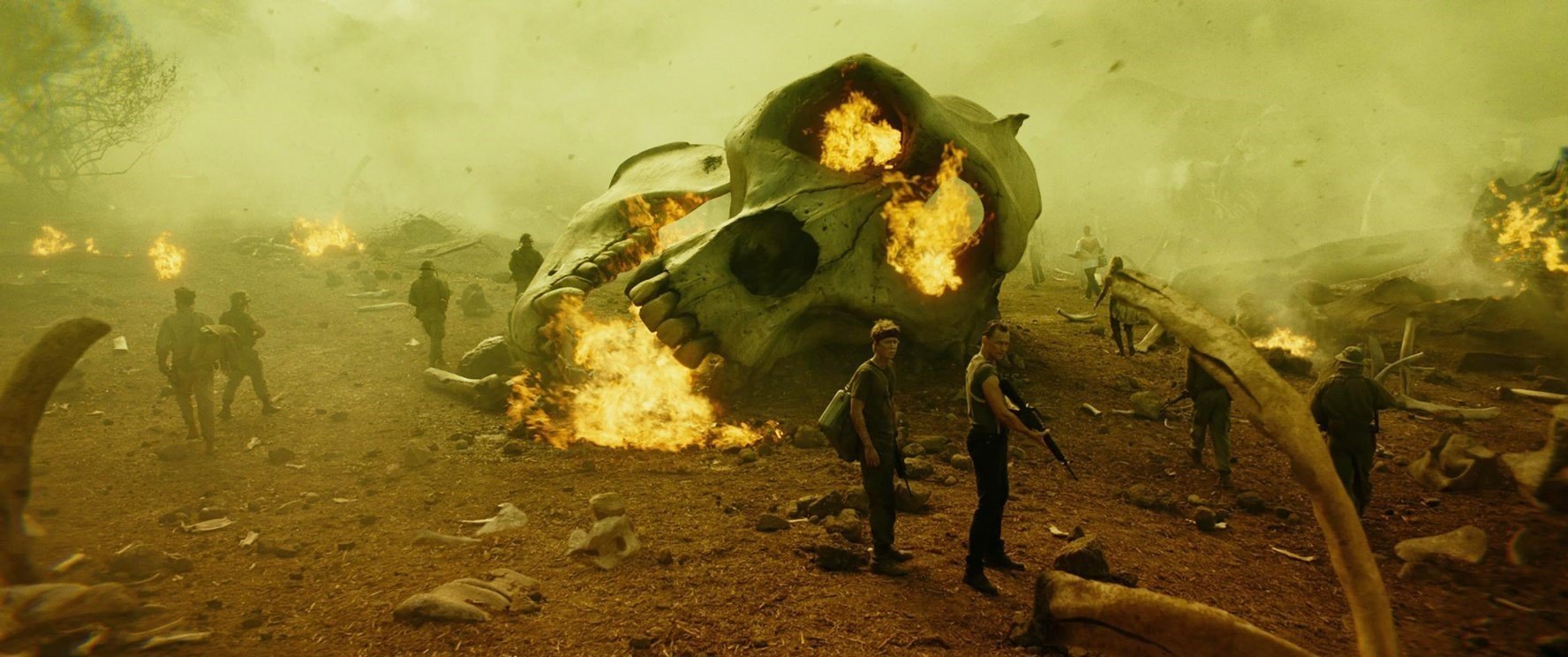 Thomas Mann stars as Slivko and Tom Hiddleston stars as James Conrad in Warner Bros. Pictures' Kong: Skull Island (2017)