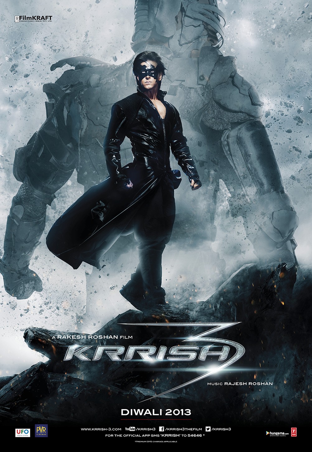 Poster of Filmkraft Productions' Krrish 3 (2013)