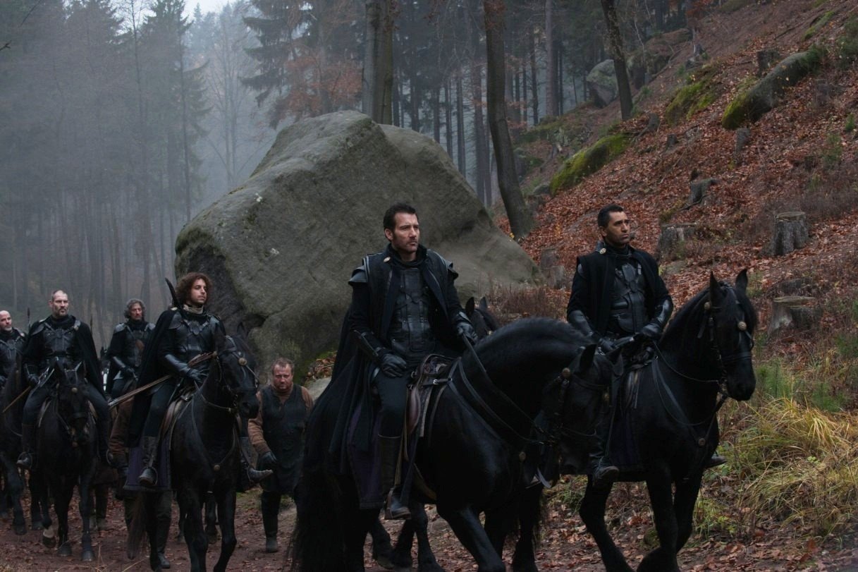 Giorgio Caputo, Clive Owen and Cliff Curtis in Lionsgate Films' Last Knights (2015). Photo credit by Jiri Hanzl.