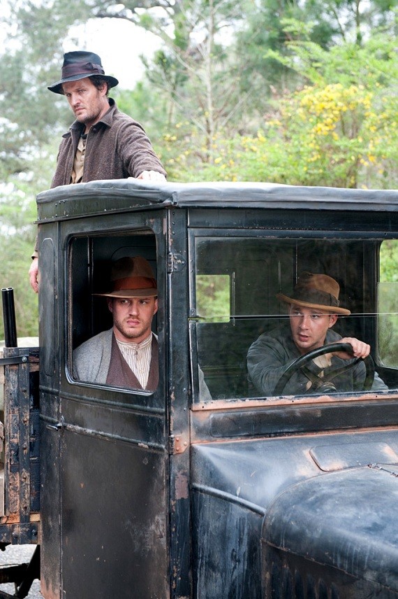 Jason Clarke, Tom Hardy and Shia LaBeouf in The Weinstein Company's Lawless (2012)