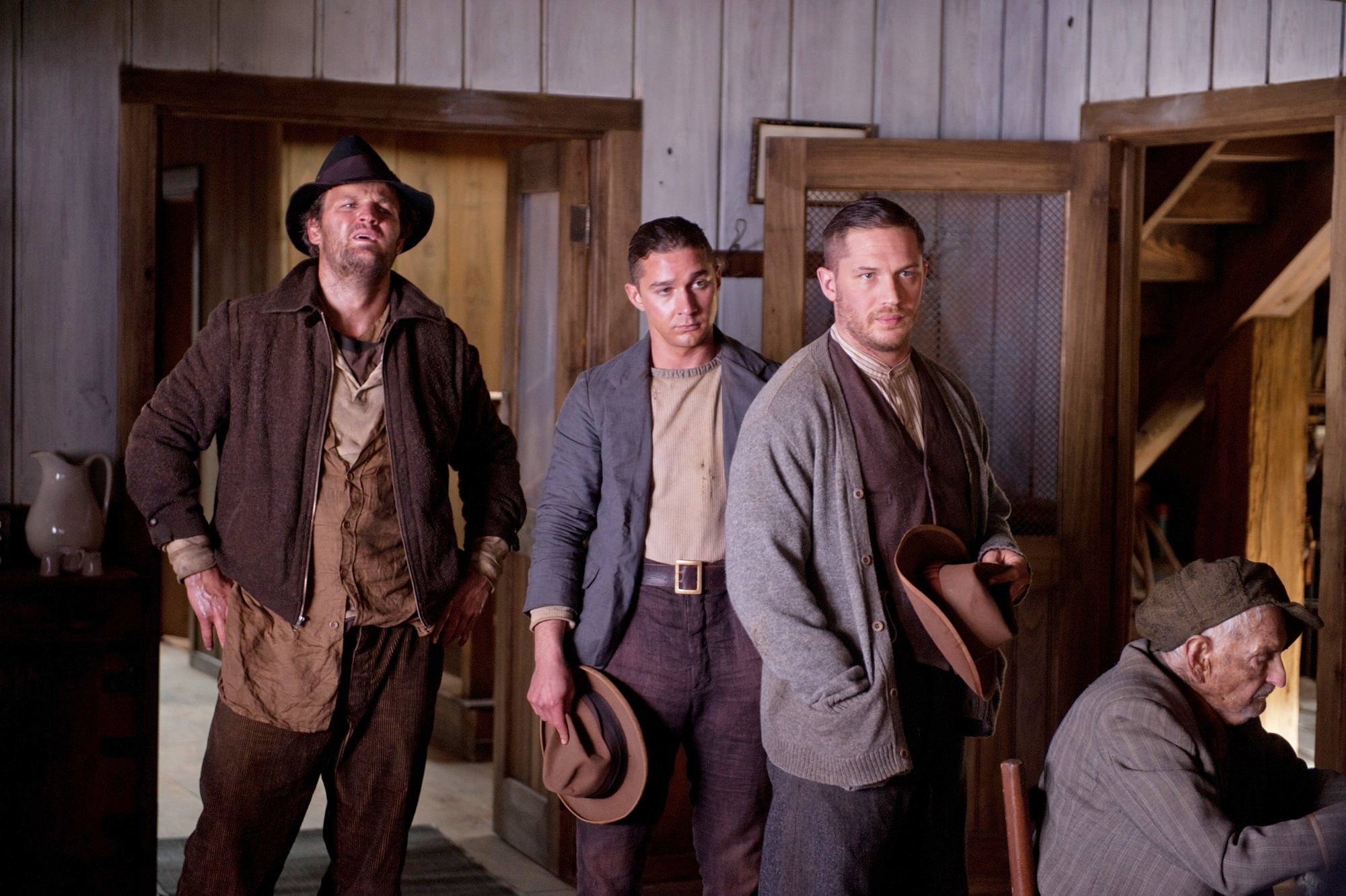 Jason Clarke, Shia LaBeouf and Tom Hardy in The Weinstein Company's Lawless (2012)