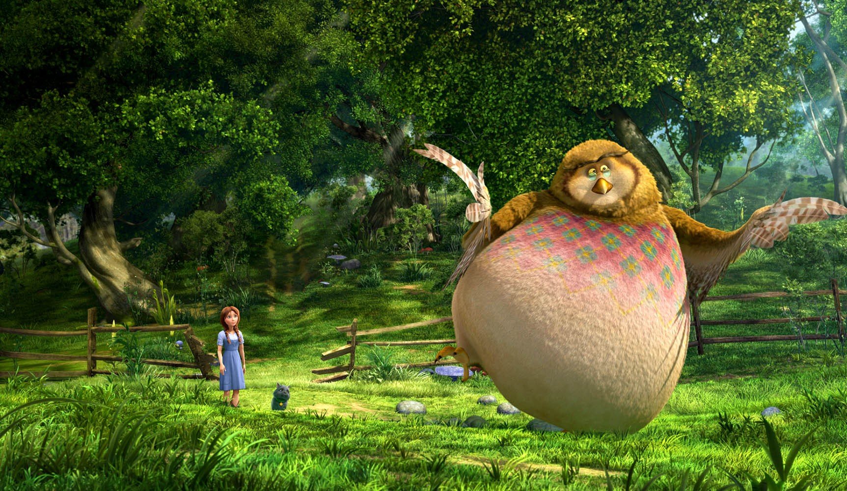 Dorothy Gale and Wiser the Owl from Summertime Entertainment's Legends of Oz: Dorothy's Return (2014)