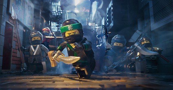 Nya, Kai, Lloyd, Zane, Cole and Jay from Warner Bros. Pictures' The Lego Ninjago Movie (2017)