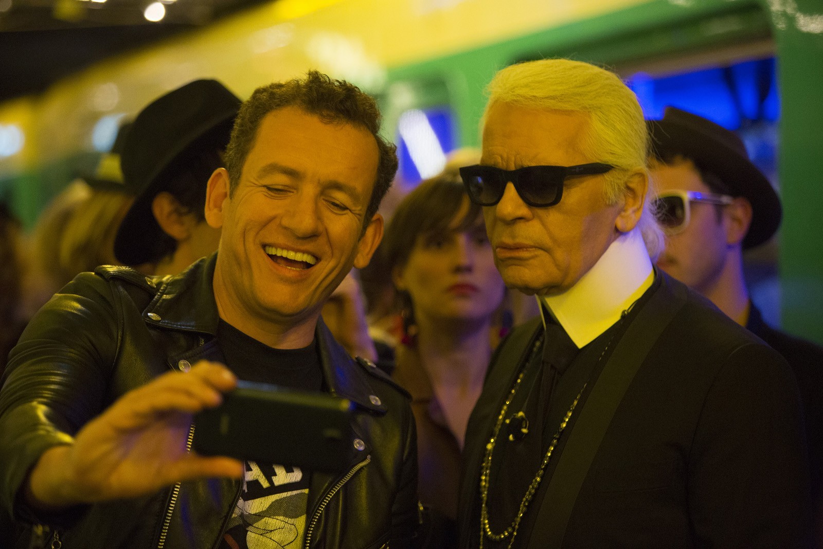 Dany Boon (stars as Jean-Rene) and Karl Lagerfeld in FilmRise's Lolo (2016)
