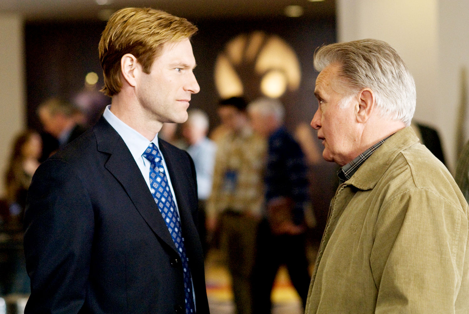 Aaron Eckhart (Burke Ryan) and Martin Sheen in Universal Pictures' Love Happens (2009)