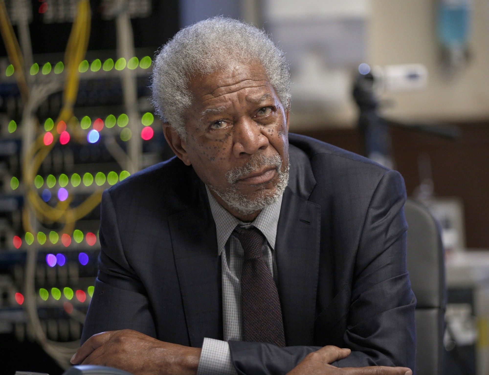 Morgan Freeman stars as Professor Norman in Universal Pictures' Lucy (2014)