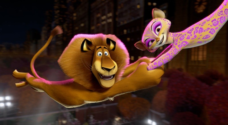 Alex the Lion and Gia the Jaguar of DreamWorks Animation's Madagascar 3: Europe's Most Wanted (2012)